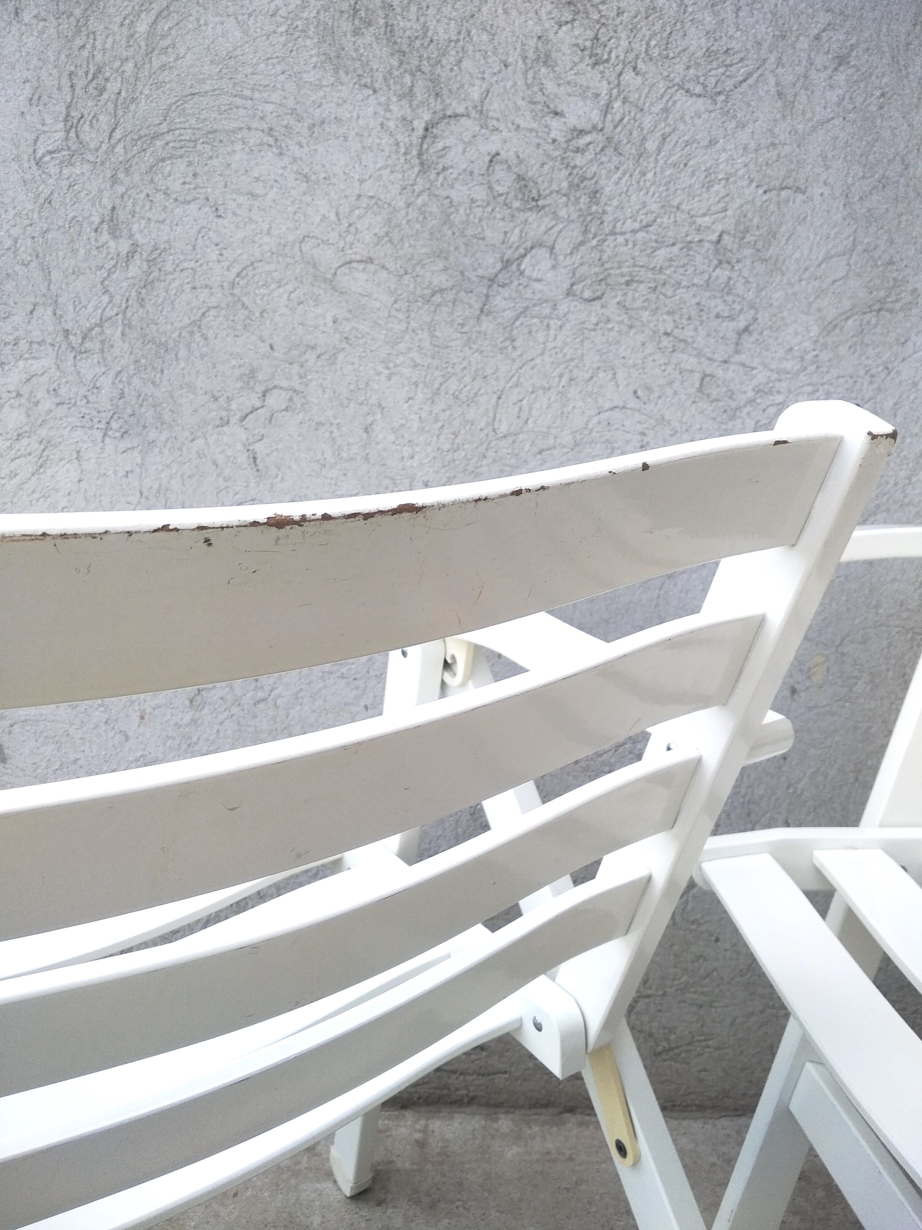Folding wooden garden chairs Foppapedretti Vintage Italy