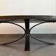 Table basse en pierre  et acier des années 50 