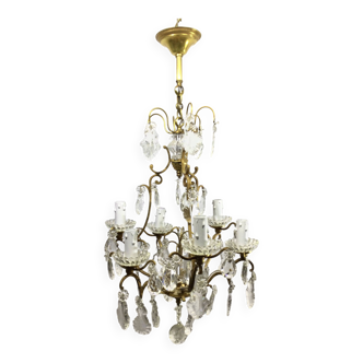 Cage Chandelier 6 Lights Bronze And Crystal