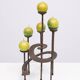 Vintage spiral wrought iron candle holder 1970s Austria