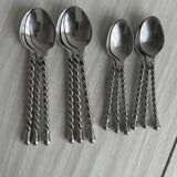 Vintage 24-piece twisted metal cutlery set