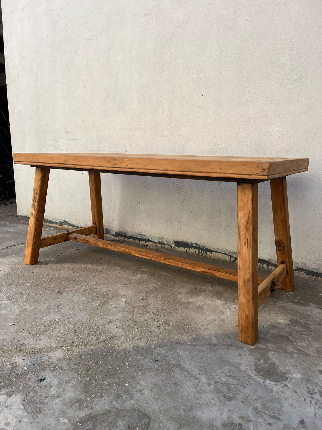 Cherry wood workshop table
