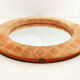 Miroir cadre velours rose 24cm