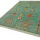 Handwoven Turkish Rustic 202 cm x 300 cm Turquoise Wool Carpet