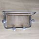 Coat rack in aluminum and mirror, vintage, Sncf style, luggage rack, hat rack