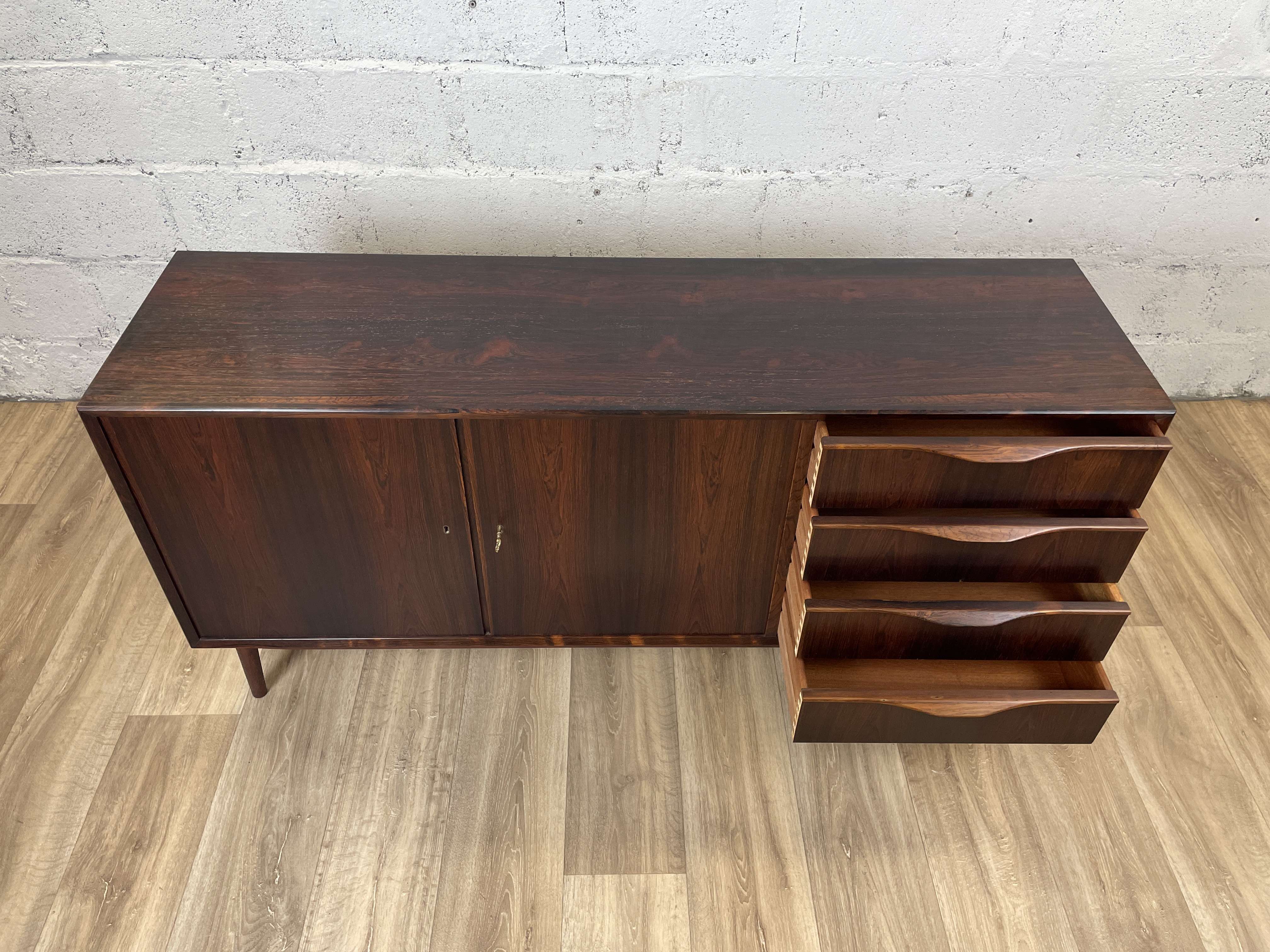 Scandinavian rosewood sideboard by Erling Torvits, 60s