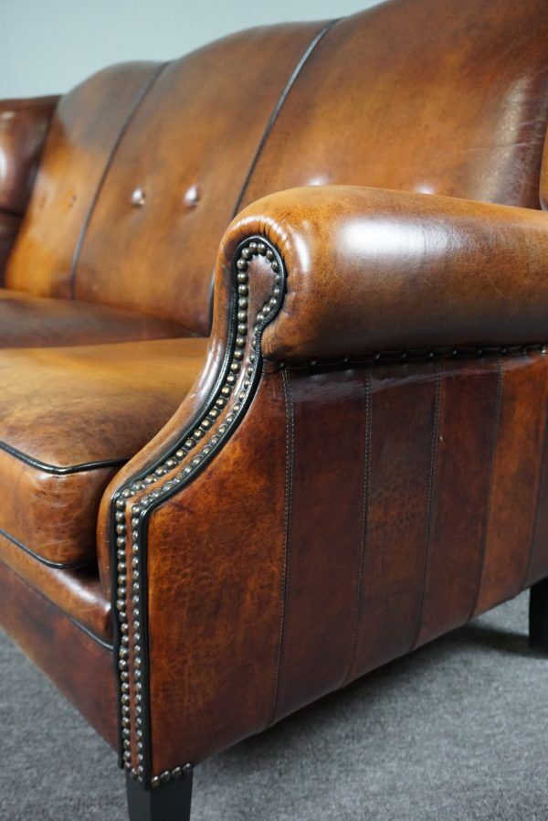 Comfortable 3-seater sheepskin sofa