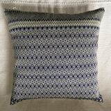 Blue beige Kachin cushion 50x50 cm