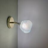 Vintage tuliepe wall light in blue and gold granite glass