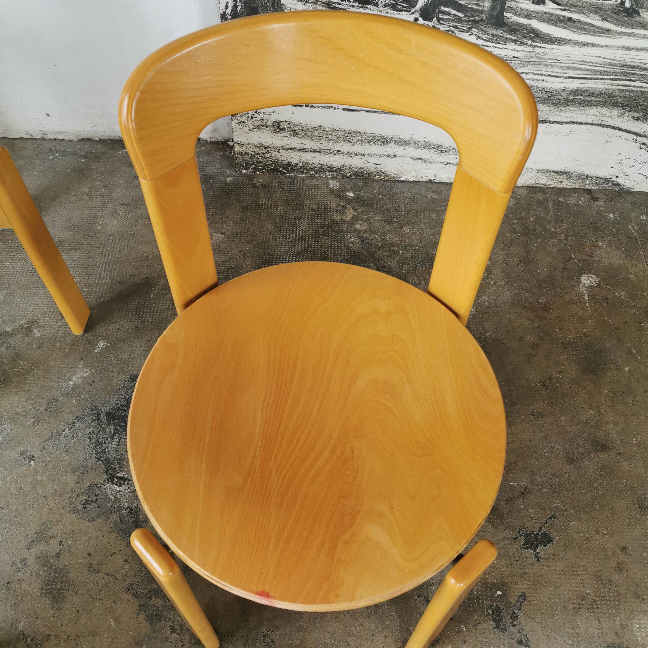Set of 4 Rey chairs by Bruno Rey for kusch and CO