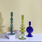 Decorative glass candle holder