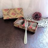 Box of 6 vintage dessert or cake forks