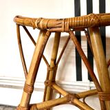 Rattan stool, 1960s-1970s