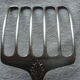 Asparagus serving shovel, silver metal