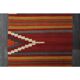 1970s Turkish Oushak Handmade Wool Cotton Orange Kilim Runner 72x252
