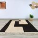 Berber rug Bani Ourain black and white size 200 x 300 cm