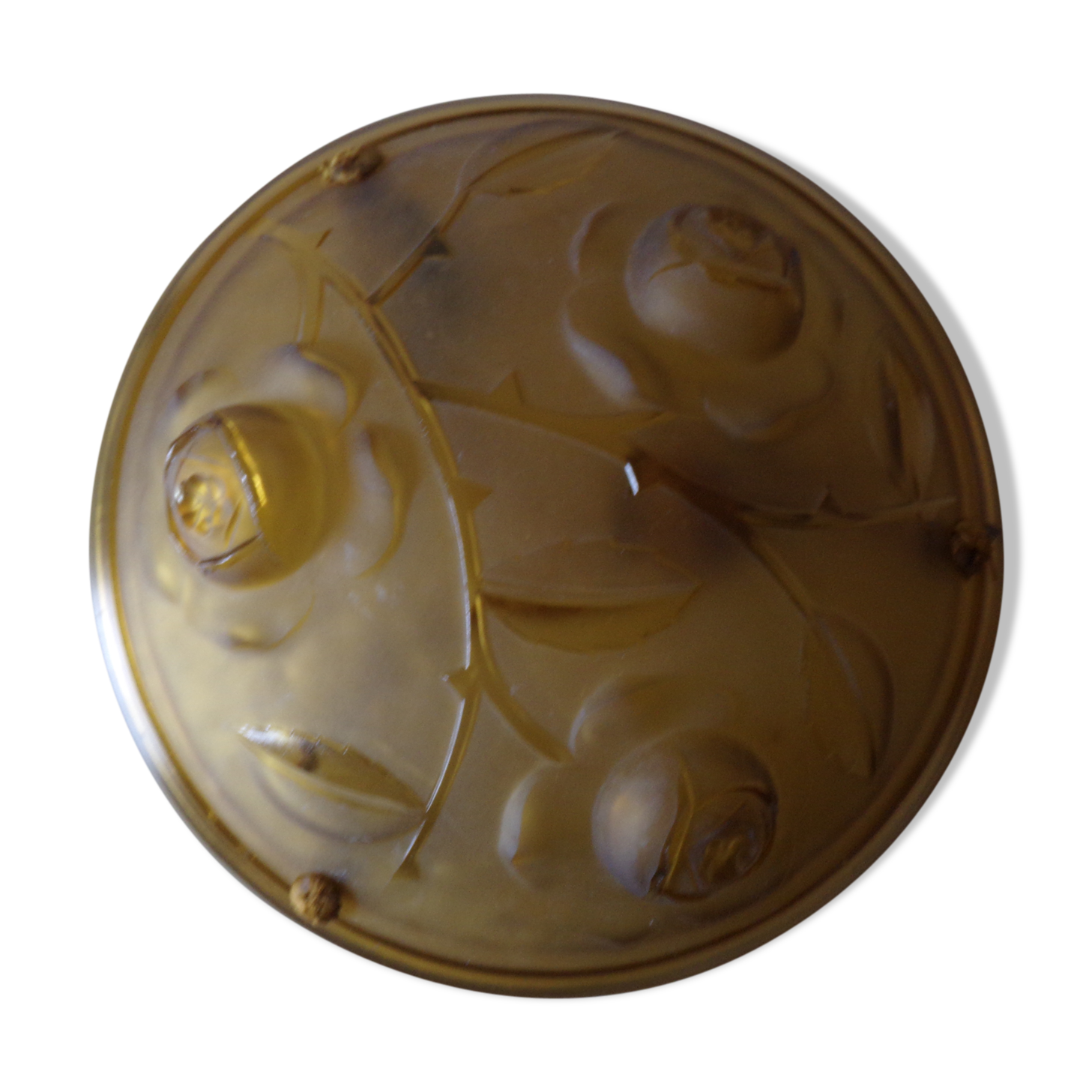 Suspension in glass red flowers decoration