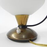 Vintage desk lamp with white glass shade
