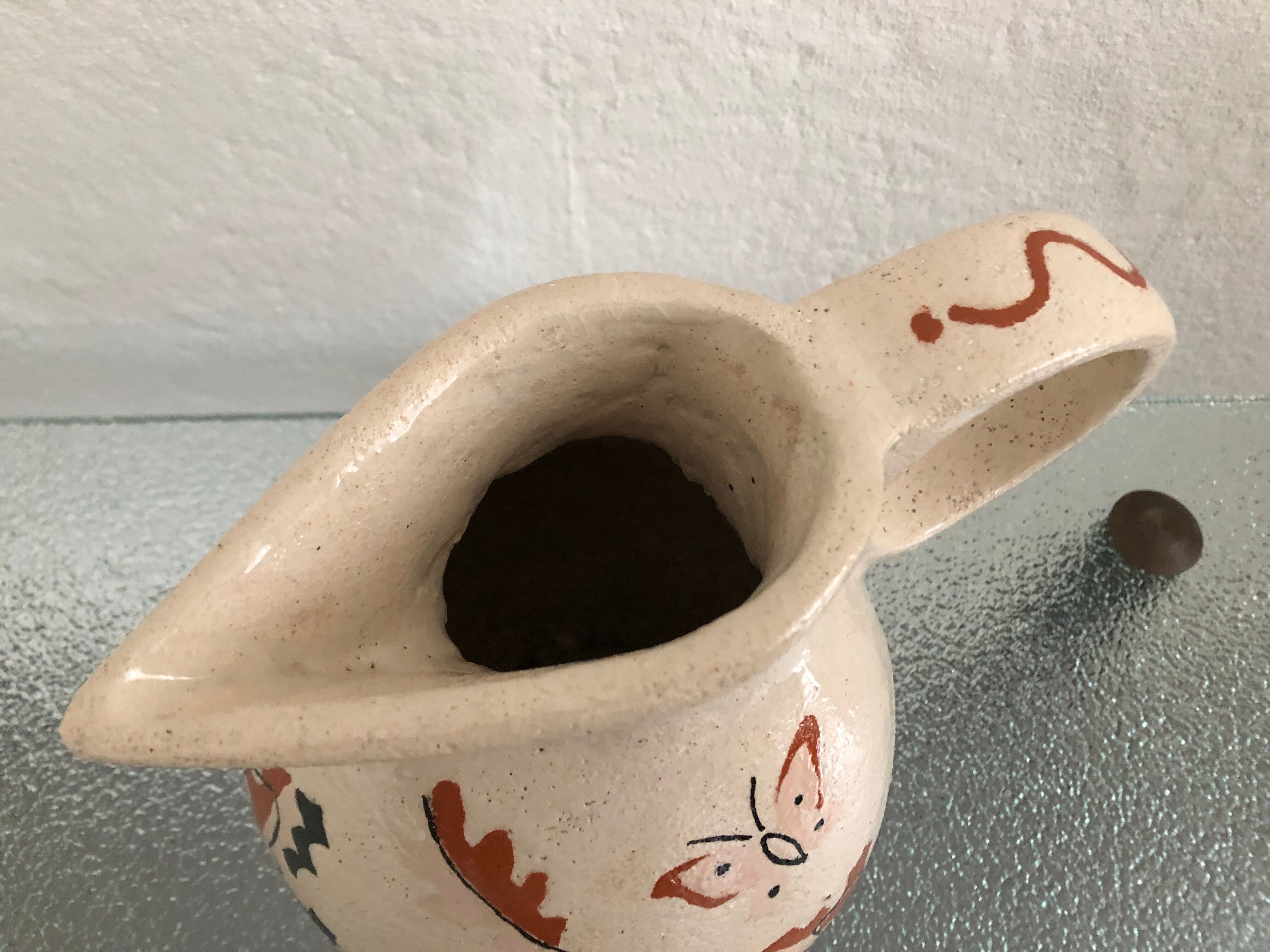Vintage stoneware pitcher 1950