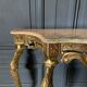 Gilded bronze console Louis XV style and its Mirror Mid-twentieth Marble