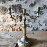3 branch brass candlestick