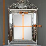 Important Venetian Pedimented Mirror, Italy – Early 20th Century