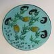 Set of 4 resin trays, inlaid with seahorses, fish, seaweed, and shells.
