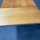 Pine farm table with its bench