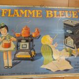 Affiche lithographiée flamme bleu
