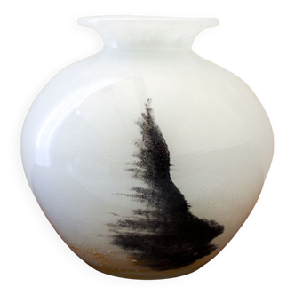 Vase en verre avec inclusion La Rochère