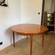 Scandinavian round table with compass legs