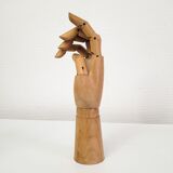 Vintage articulated wooden hand
