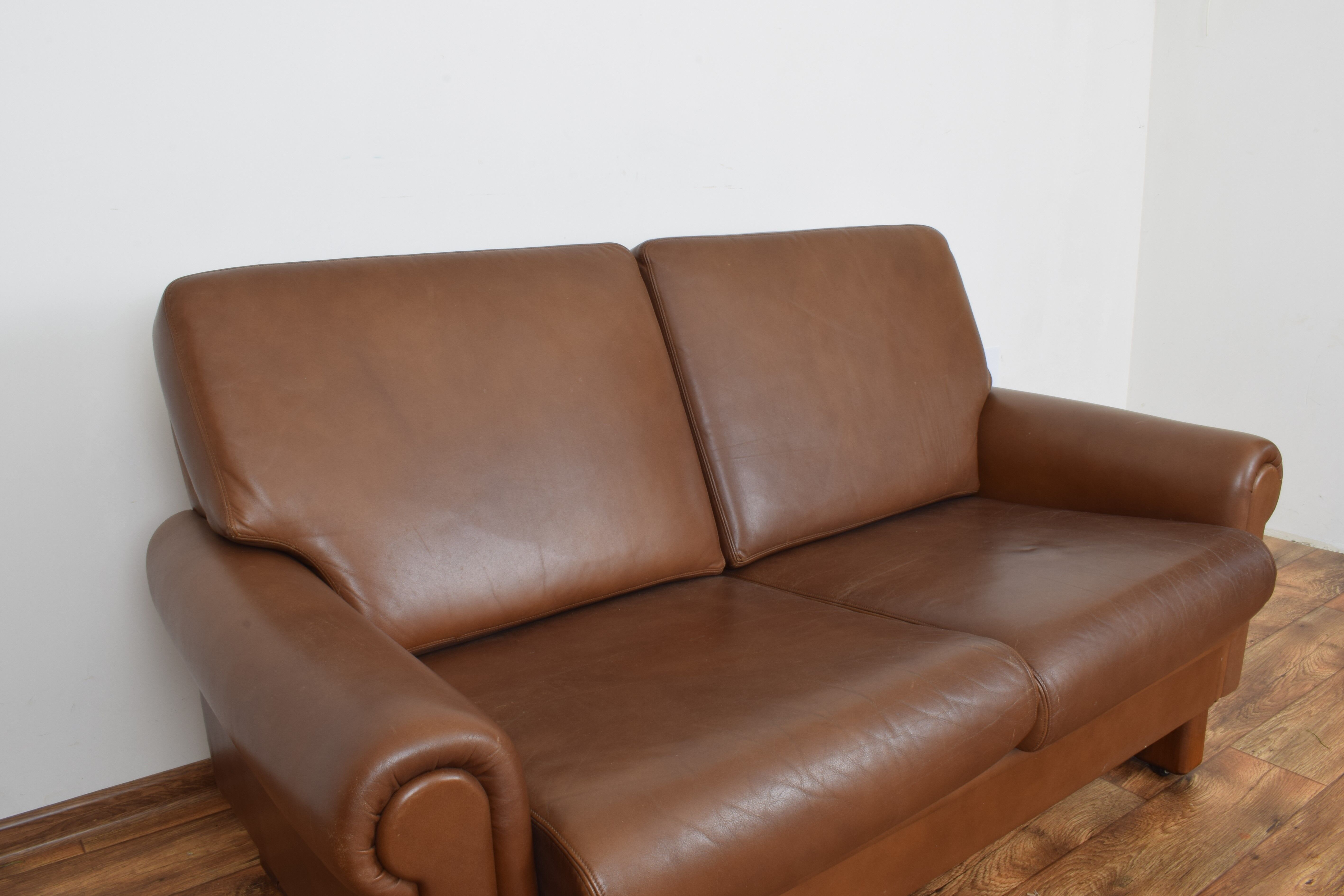 Mid-Century Danish Leather Sofa, 1960s