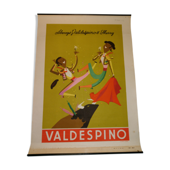 Affiche années 50 "Cognac Valdespino", Espagne