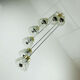 1960s mid century cascading lamp 7 flower-shaped glass shades and brass chandelier