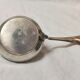 Tea strainer, art deco, silver metal.