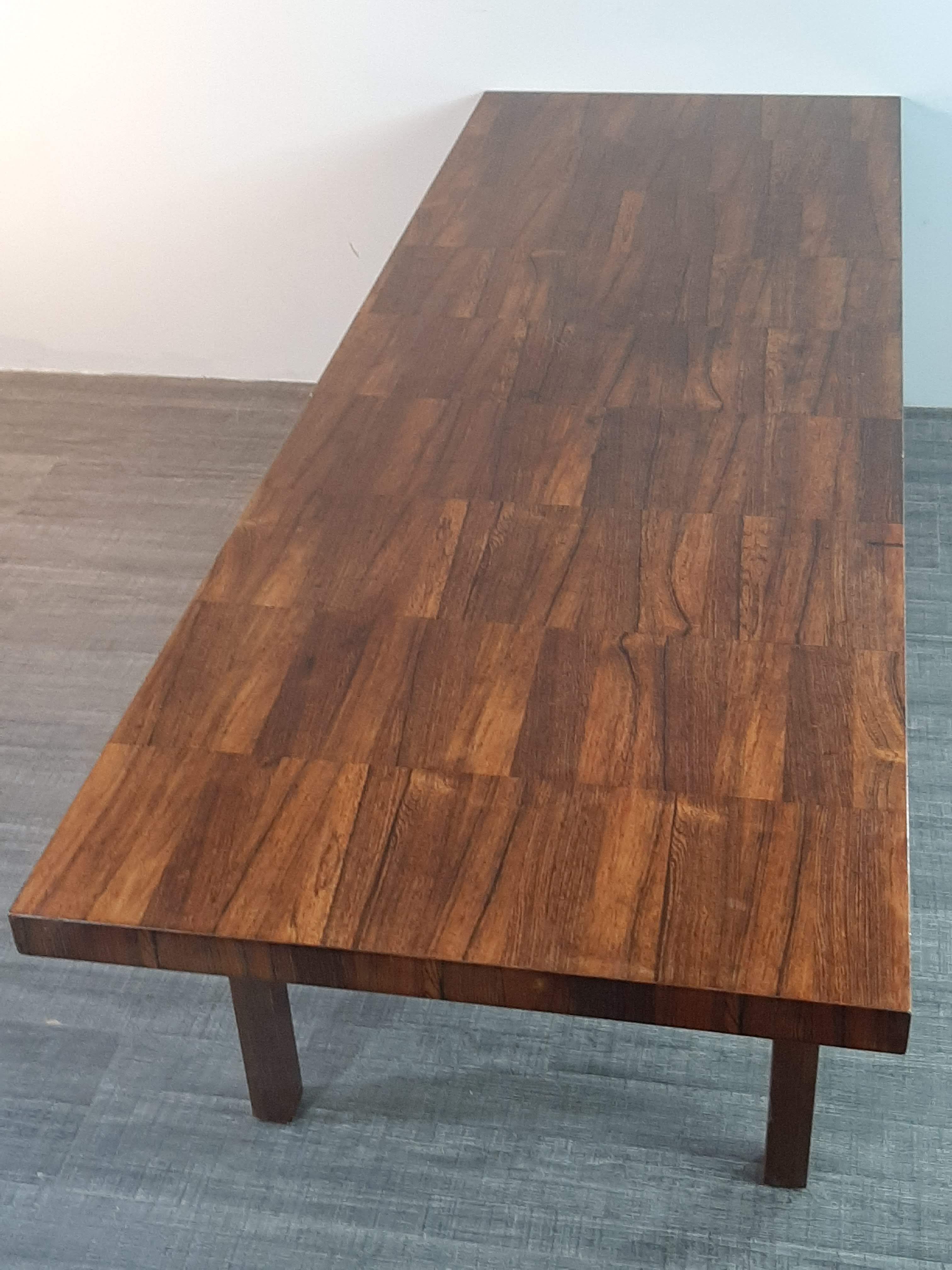 Large Table Bass in Palissandre, Vintage Scandinavian 1960s