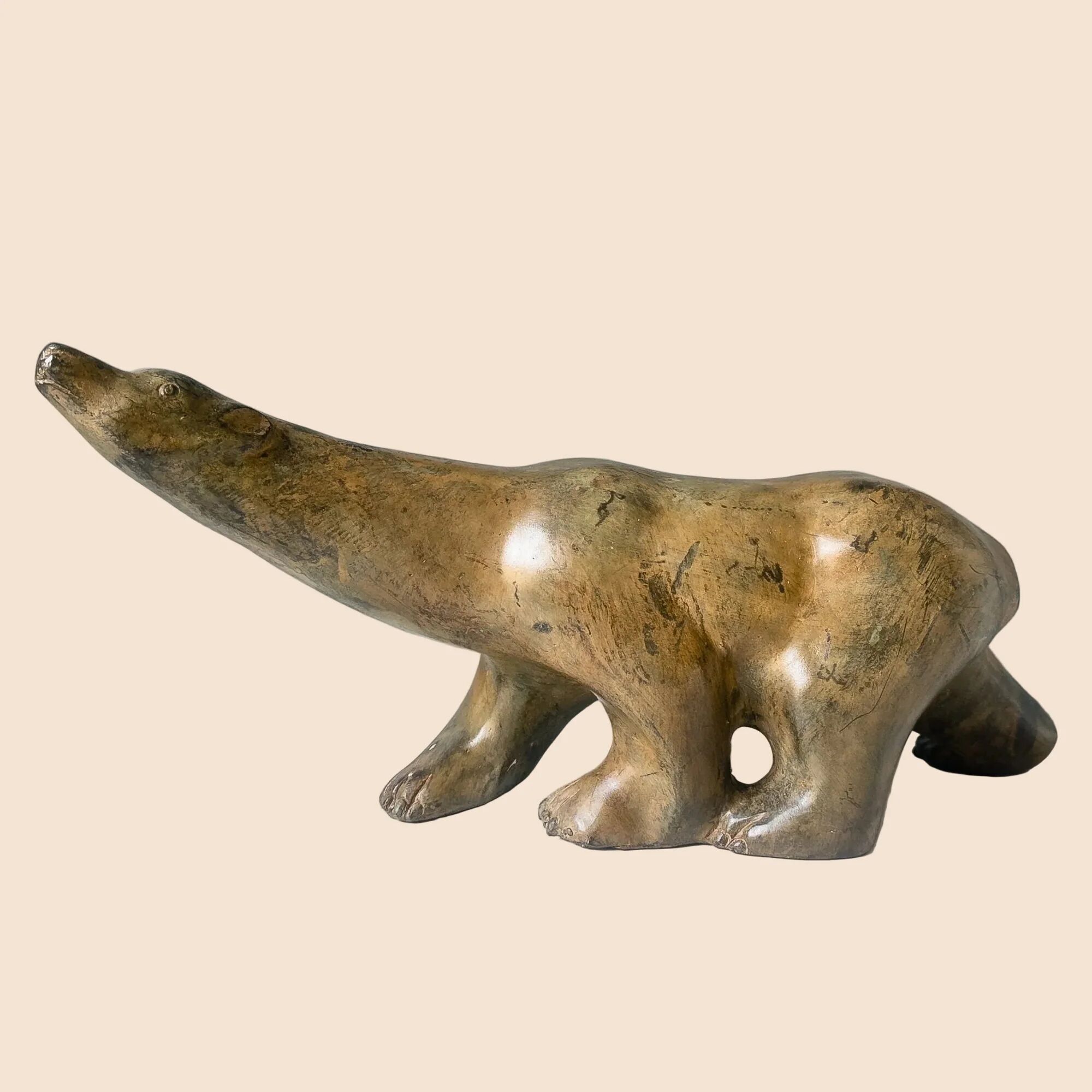 Bronze sculpture polar bear | Pierre Chenet, 20th century