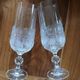2 antique champagne flutes