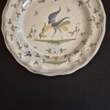 2 plates Signed Martres Tolosane Bird
