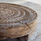 Carved wooden chapatis board