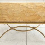 Marble and gilded metal coffee table