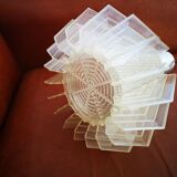 Plexiglas and stainless steel hanging lamp