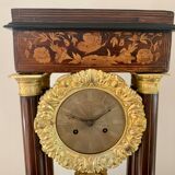 Pendant portico of period charles x, in marquetry butterfly and gilded bronze nineteenth