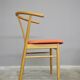 Set of 11 modern curved wood oak chairs