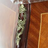 Commode bombée avec plateau en marbre, Ryden möbler AB, Nybro (Suède)