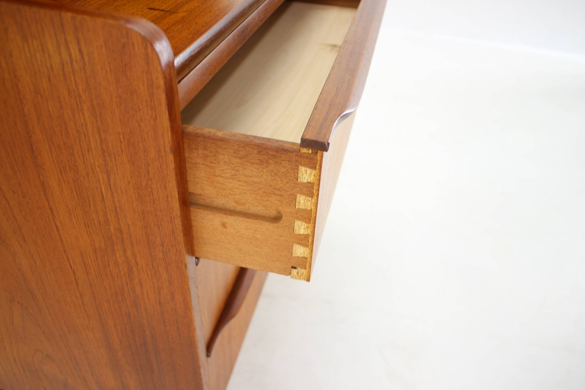 1960s danish teak writing cabinet