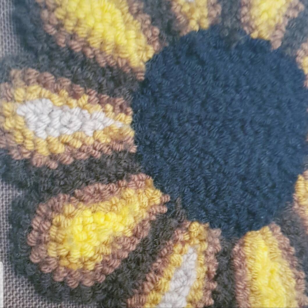 Grande tapisserie rétro à fleurs