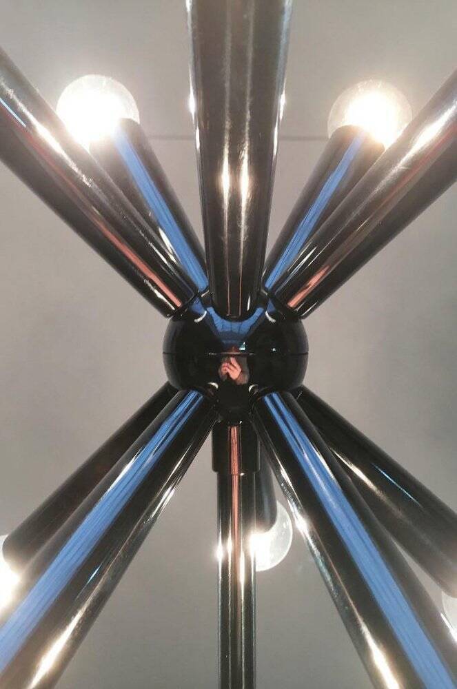 Lampadaire étoile de l'ère spatiale allemande du milieu du siècle, années 1960