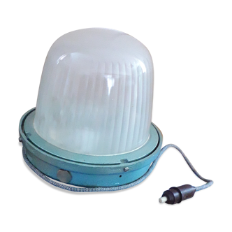 Lampe de chevet Holophane avec interrupteur poire vintage